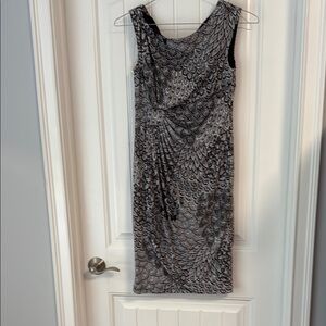Versatile Black and Gray Patterned Dress